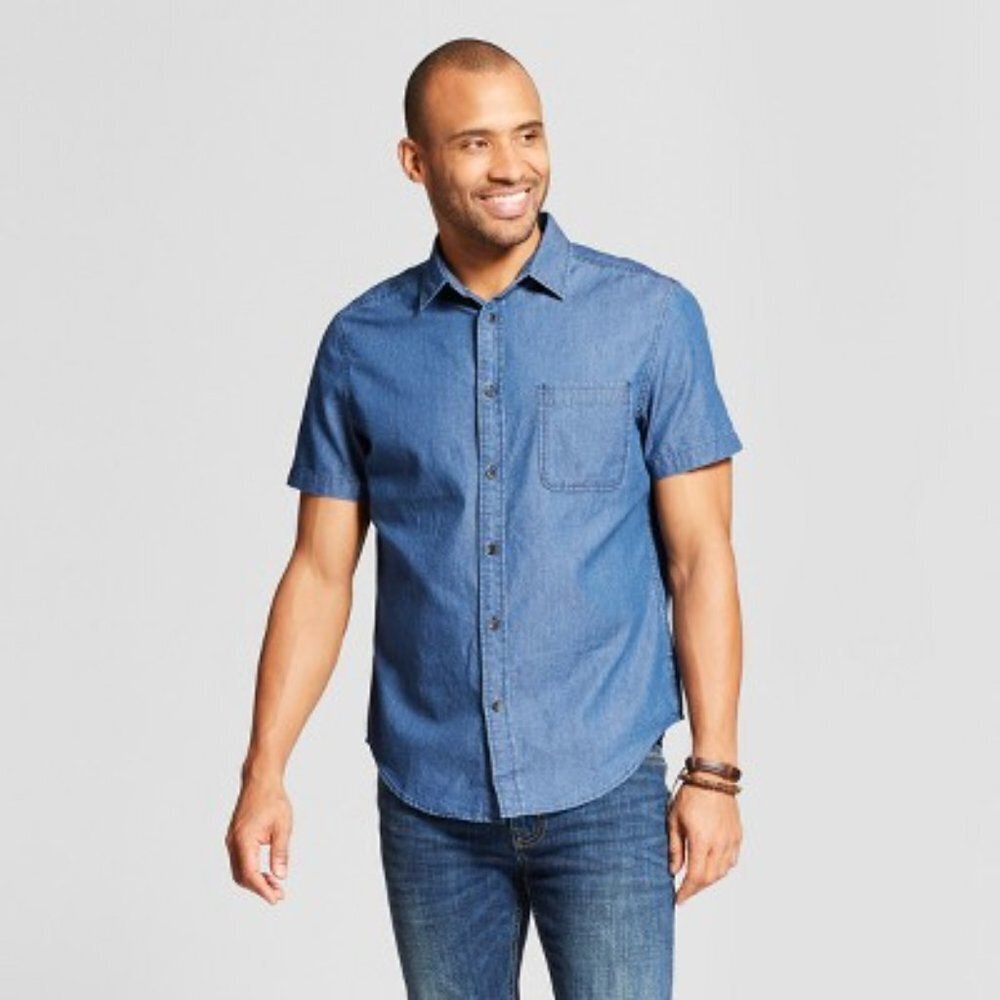 Goodfellow & CO standard fit blue shirt‎
